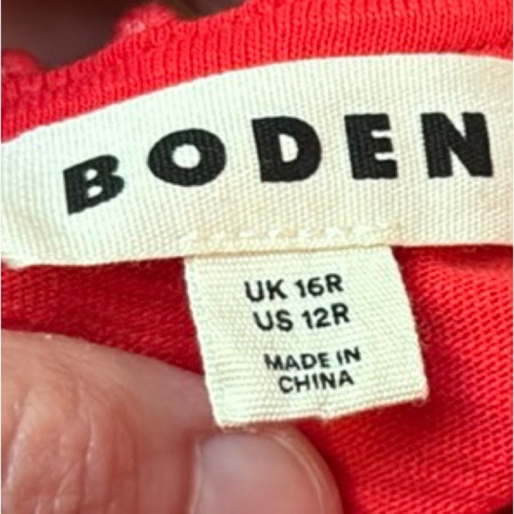 Boden Orange/Red Mini Dress - Picture 4 of 7